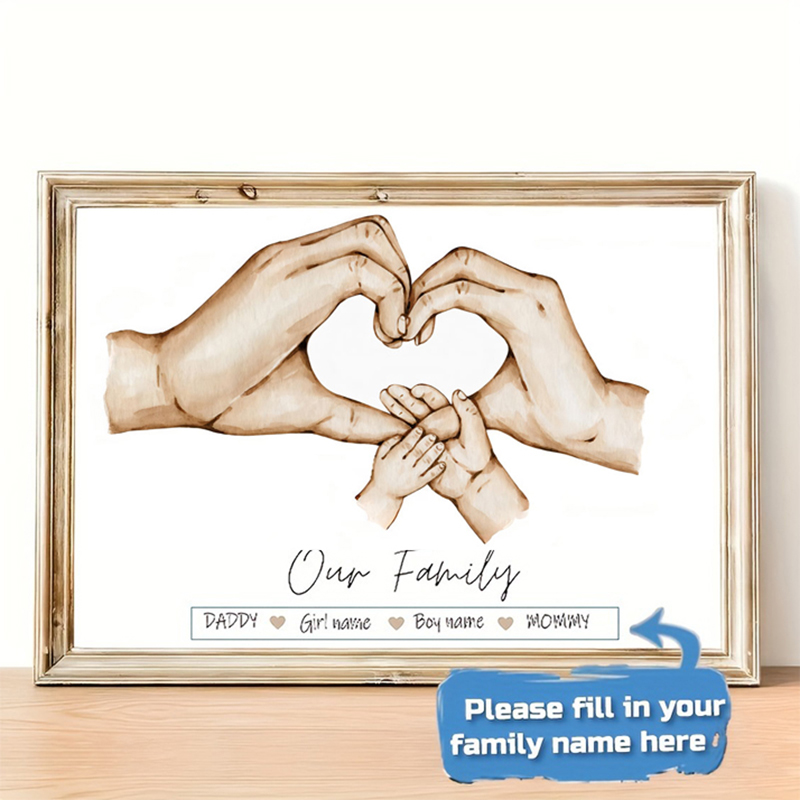 Photograph Lyrics - Póster personalizado de mano familiar, pintura