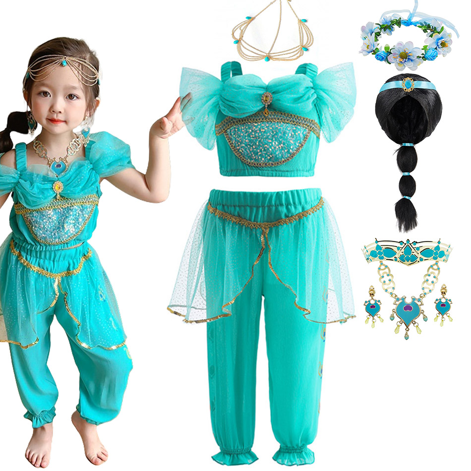 Photography Outfit - Conjuntos de princesa Jasmine para niñas,