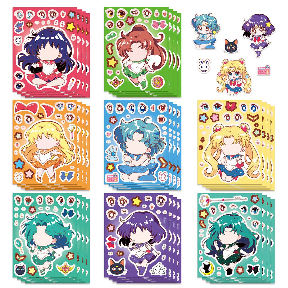 Photography Anime - 8/16PCS Sailor Moon - Pegatinas DIY