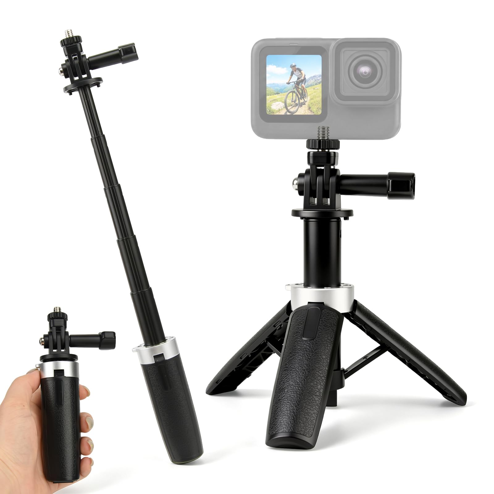 Gopro Action Camera Hero 13 Black - Mini trípode extensible, trípode plegable, monopié