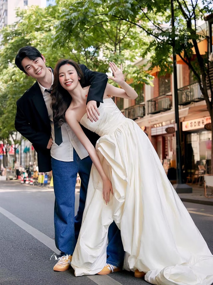 Photography Wedding - Vestido de Mezclilla Estilo Coreano a