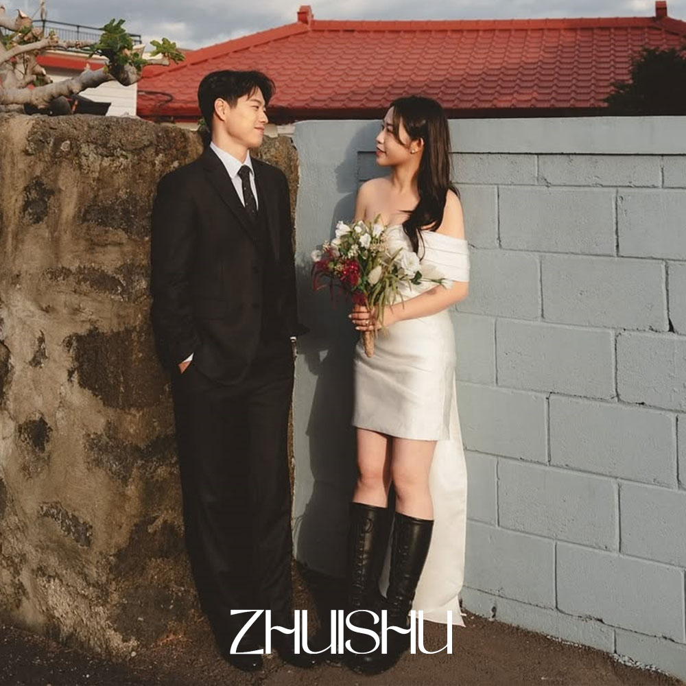 Photography Basic - ZHUISHU Mini vestidos de novia coreanos