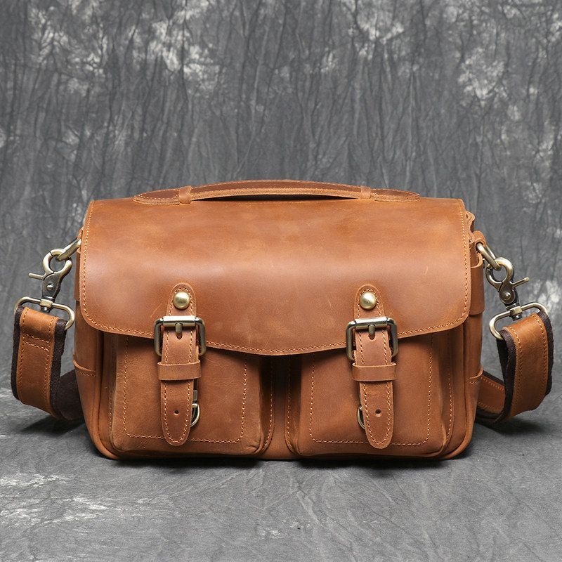 Photography Vintage Style - Bolso de Cuero Genuino de Vaca