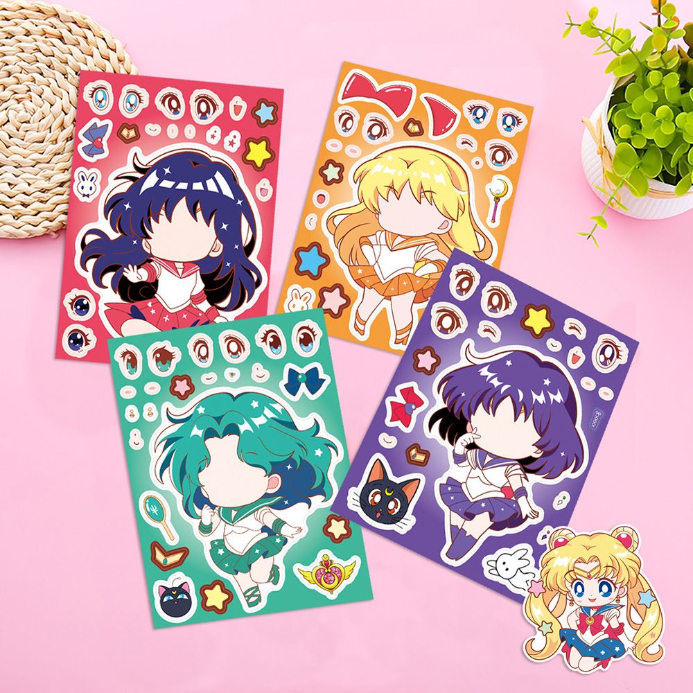 8/16PCS Sailor Moon - Pegatina - Photography Anime reseña y precio