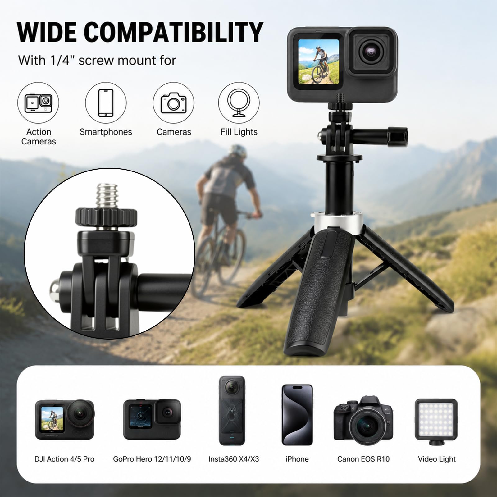 Mini trípode extensible, trípo - Gopro Action Camera Hero 13 Black reseña y precio