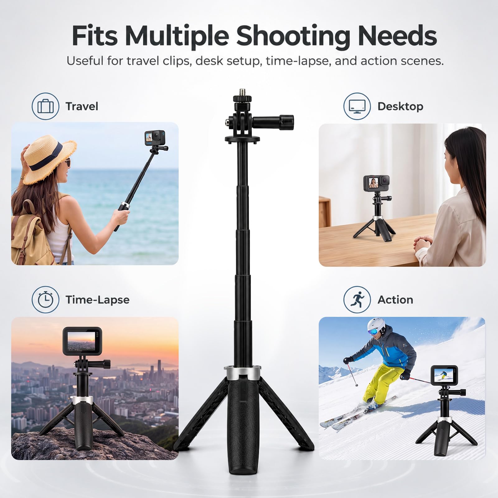Mini trípode extensible, trípo - Gopro Action Camera Hero 13 Black reseña y precio