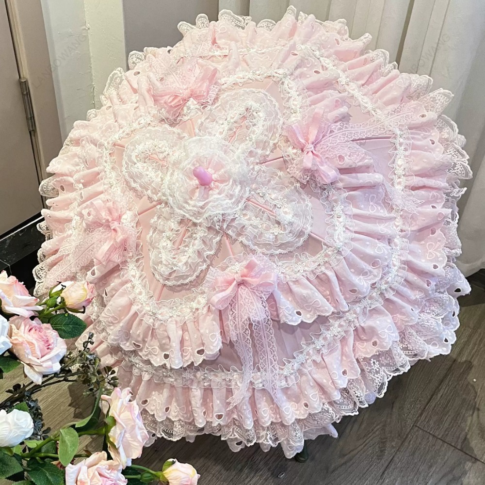 Parasol de Encaje Floral Rosa  - Photography Wedding reseña y precio