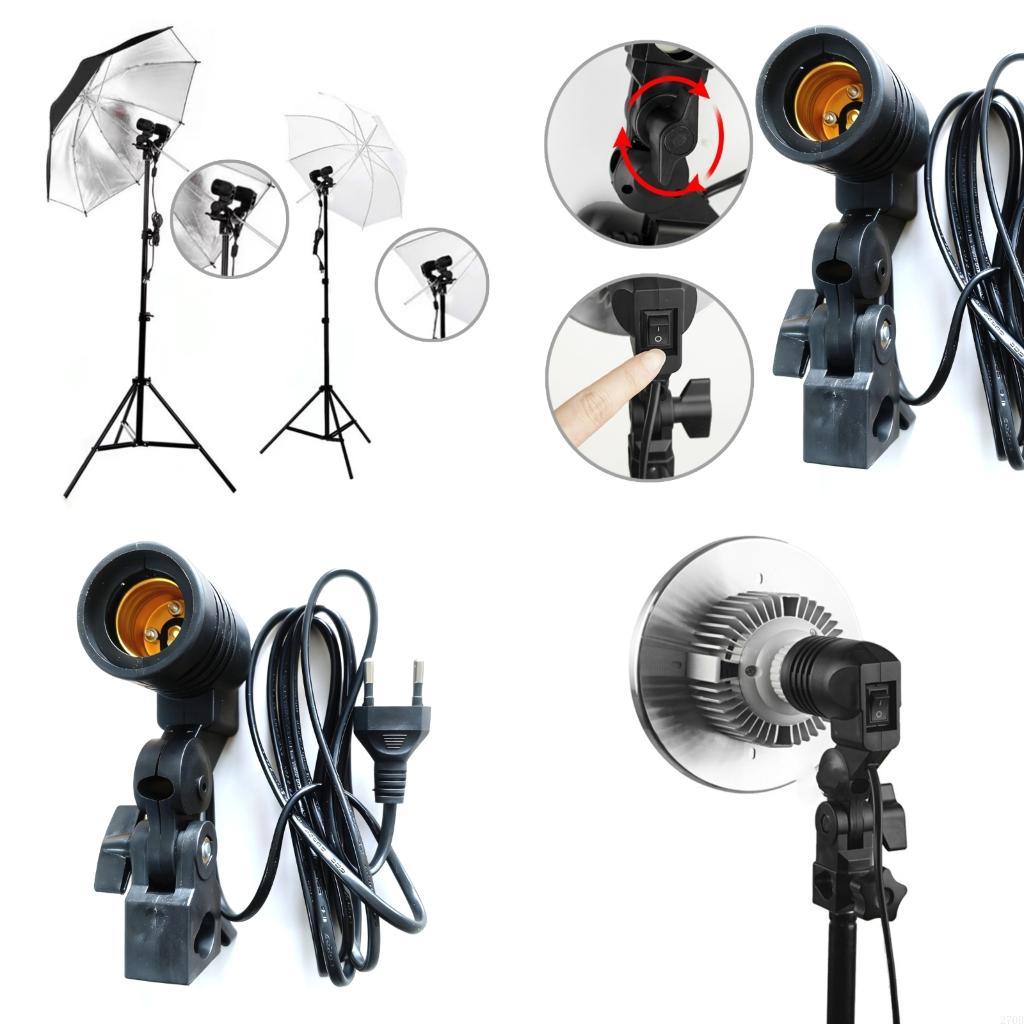 Soporte luz E27, soporte Refle - Photography Umbrella Lights reseña y precio