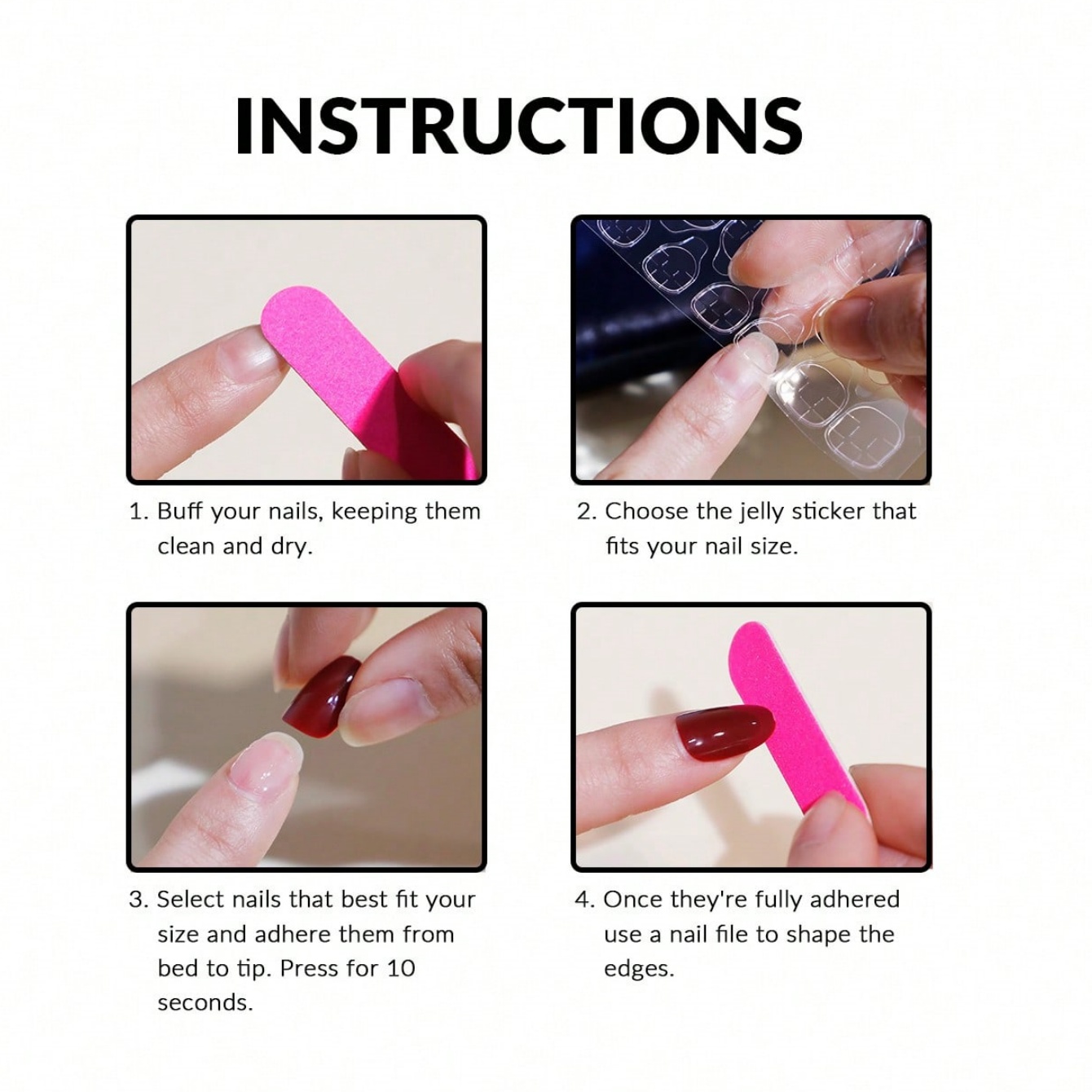 10 Uñas Postizas Cortas Cuadra - Photography Night reseña y precio